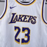 2023 LAKERS JAMES #23 White Top Quality Hot Pressing Kids NBA Jersey