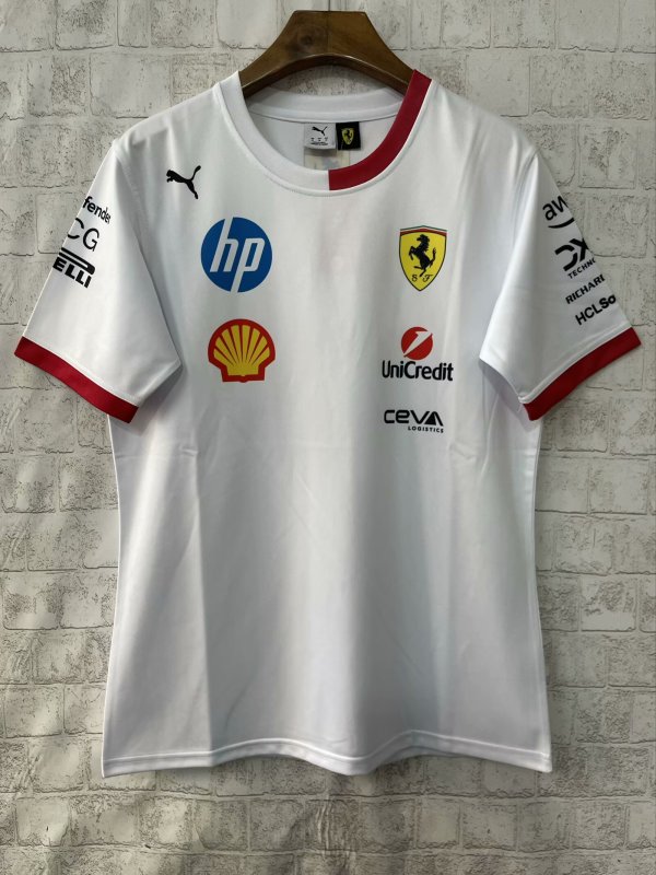 2025 F1 Ferrari New Pattern Short Sleeve Racing Suit
