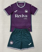 25-26 Swansea City Away Kids Soccer Jersey