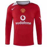 2004-2006 Man Utd Home Long sleeve Retro soccer jersey