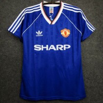 1988-1990 Man Utd Third Blue Retro Soccer Jersey