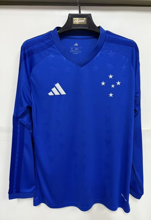 2026 Cruzeiro Home Long Sleeve Fans Soccer Jersey(长袖)