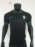 1998 Brazil Black Player Version Retro Soccer Jersey