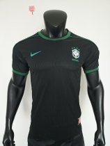 1998 Brazil Black Player Version Retro Soccer Jersey