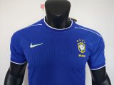 1998 Brazil Blue Player Version Retro Soccer Jersey