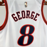25-26 76ERS GEORGE #8 White Top Quality Hot Pressing NBA Jersey (V领)