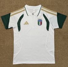 25-26 Italy White Green Polo Short Sleeve