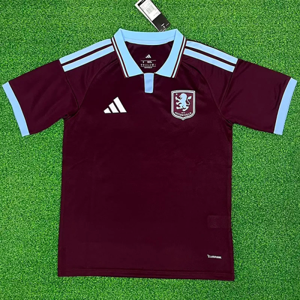 26-27 Aston Villa Home Fans Soccer Jersey