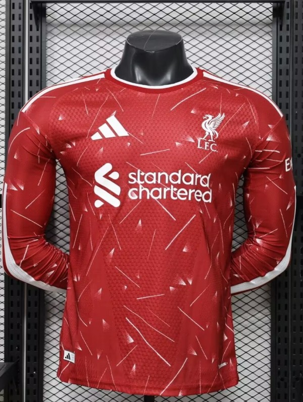 26-27 LIV Home Long Sleeve Player Version Soccer Jersey (长袖球员)