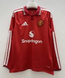 26-27 Man Utd Home Long Sleeve Fans Soccer Jersey*长袖
