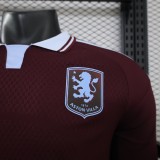 26-27 Aston Villa Home Long Sleeve Player Version Soccer Jersey*长袖球员