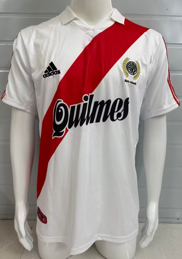 2001-2002 River Plate Home 100th Anniversary Retro Soccer Jersey