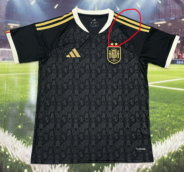 26-27 Spain Black Special Edition Fans Soccer Jersey (With 2 Star)*两颗星