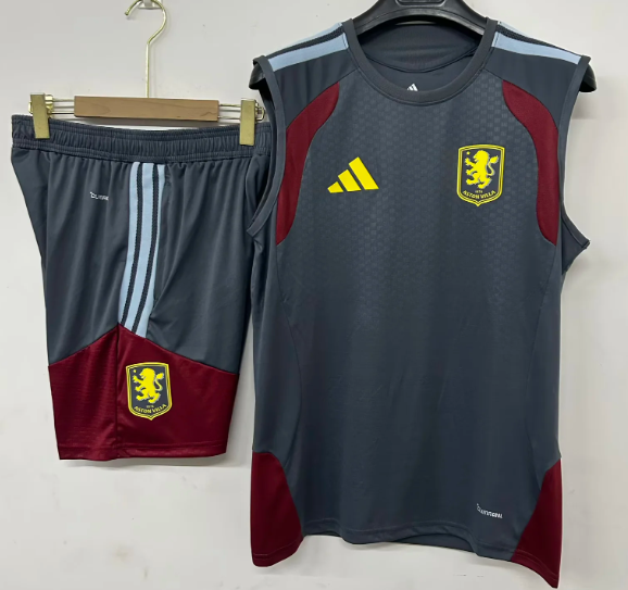 26-27 Aston Villa High Quality Tank Top And Shorts Suit