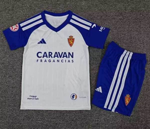 26-27 Zaragoza Home Kids Soccer Jersey