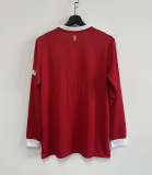 2021-2022 Man Utd Home Long Sleeve Fans Soccer Jersey