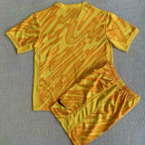 2024 England Yellow Goalkeeper  Kids Soccer Jersey