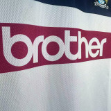 1997/1998 Man City Away Long Sleeve Retro Soccer Jersey