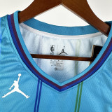 23/24 HORNETS BALL #1 Blue Top Quality Hot Pressing NBA Jersey (Retro Logo)