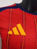 26/27 Spain Home Player Version Long Sleeve Soccer Jersey