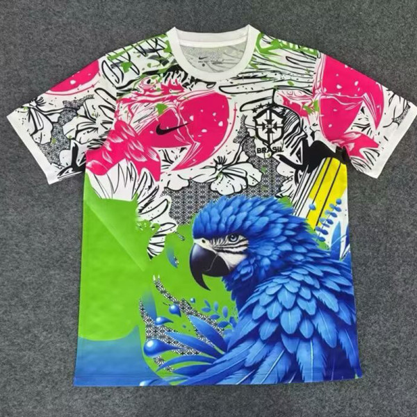 25/26 Brazil Parrot Special Edition Rose Red  Fans Soccer Jersey