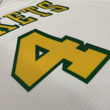 22/23 ROCKETS GREEN #4 White Top Quality Hot Pressing NBA Jersey (Retro Logo)