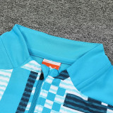 24/25 Marseille Sky Blue Printing Half Pull Tracksuit  (半拉链)