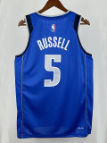 Dallas Mavericks RUSSELL #5 Blue Top Quality Hot Pressing NBA Jersey