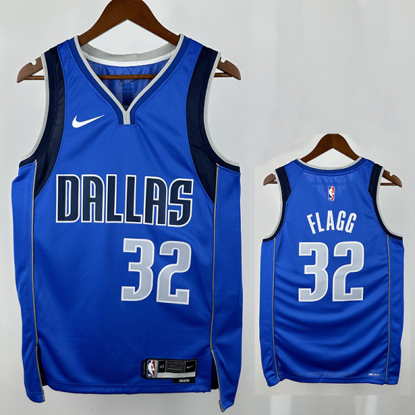 Dallas Mavericks FL AGG  #32  Blue  Top Quality Hot Pressing NBA Jersey