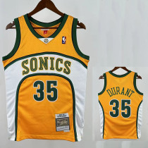 07/08 Thunder DUR ANT # 35 YellowＲetro Edition Top Quality Hot Pressing NBA Jersey