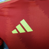 2024 Spain Home  Player Version Soccer Jersey