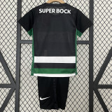 24/25 Sporting Lisbon Home Kids Soccer Jersey
