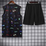 24/25  Portugal Black Tank top and shorts suit