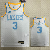 22/23 LAKERS DAVIS #3 White Top Quality Hot Pressing NBA Jersey (Retro Logo)