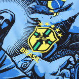 25/26 Brazil Jesus Statue Blue Training Short Suit