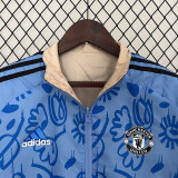 24/25  Man Utd Beige & Blue  Double Sided Windbreaker (双面风衣)