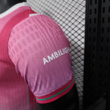 25/26 BAR  Special Edition Pink & Green Player Version Soccer Jersey(白胸花）