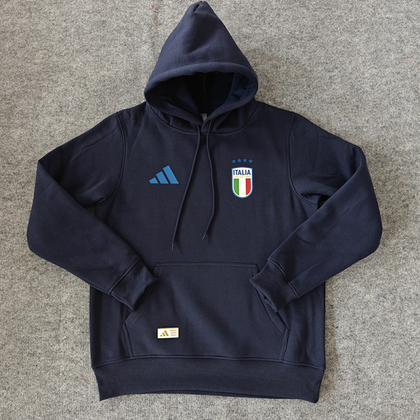 24/25  Italy Royal Blue Hooded Sweat Shirt加绒