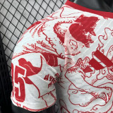 25/26 Japan One Piece Red & White Player Version  Soccer Jersey
