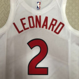22/23 Raptors LEONARD #2 White Top Quality Hot Pressing NBA Jersey