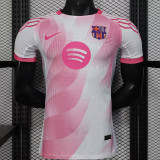 25/26 BAR  Special Edition Pink Player Version Soccer Jersey(粉胸花）