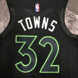 22/23 TIMBERWOLVES TOWNS #32 Black Top Quality Hot Pressing NBA Jersey (Trapeze Edition)
