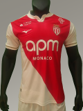 25/26 Monaco Home  Player Version  Soccer Jersey（Print sponsors、广告）