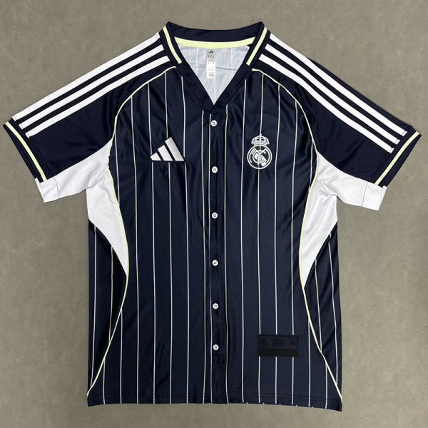 25/26 Real Royal Blue Casusl Edition Madrid Baseball jersey