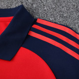 25/26  Man Utd Red Polo Collar Pants Set