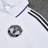 25/26 Man Utd White polo shirts pants suit