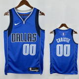 Dallas Mavericks CHRISTIE #00 Blue Top Quality Hot Pressing NBA Jersey