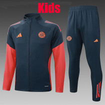 25/26 Bayern Dark Grey Jacket Tracksuit# E25107童装