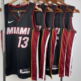22/23 HEAT ADEBAYO #13 Black Top Quality Hot Pressing NBA Jersey (V领）