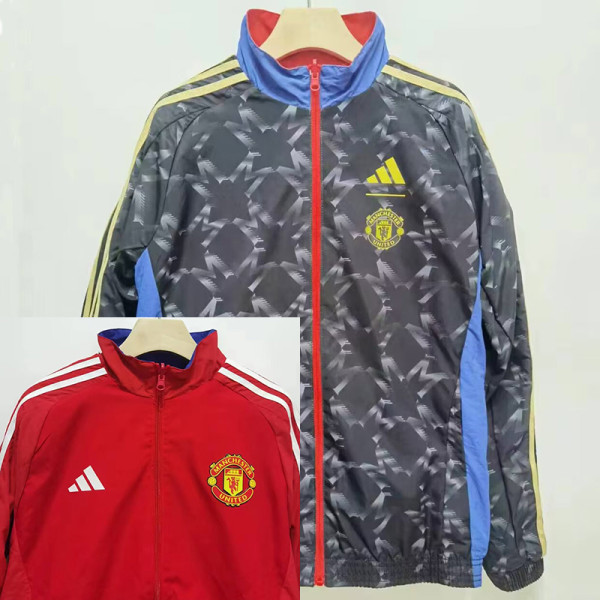 24/25  Man Utd Red & Black Double Sided Windbreaker (双面风衣)